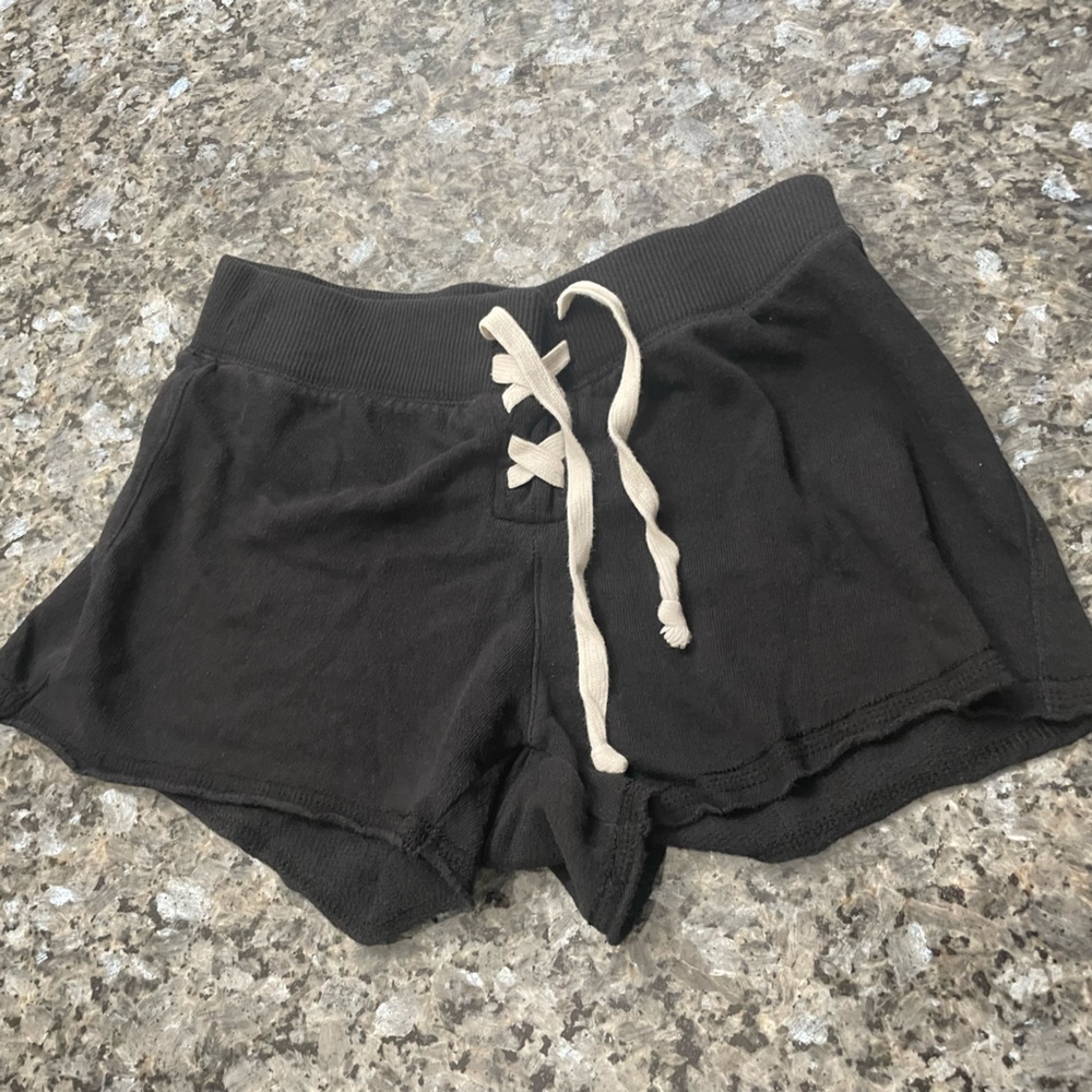 Black mini leisure shirts with tie up design